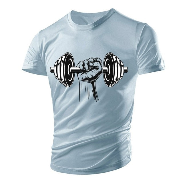3D Printed Fitness Dumbbells & Polyester Men's T-Shirts