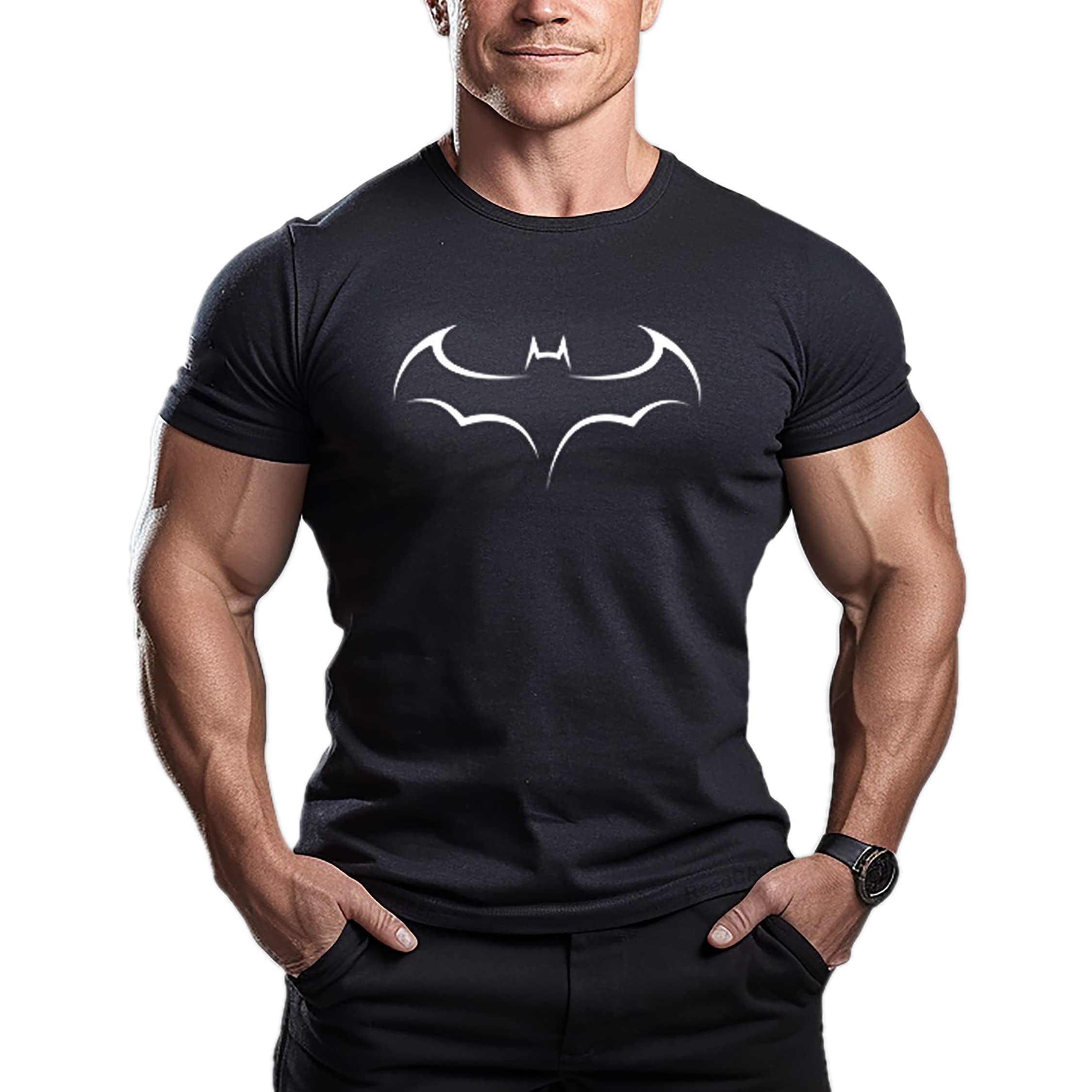Batman - Mens Bodybuilding T-Shirt - Gym Training Top Fashion Workout Shirts Hipster Shirt Fitness