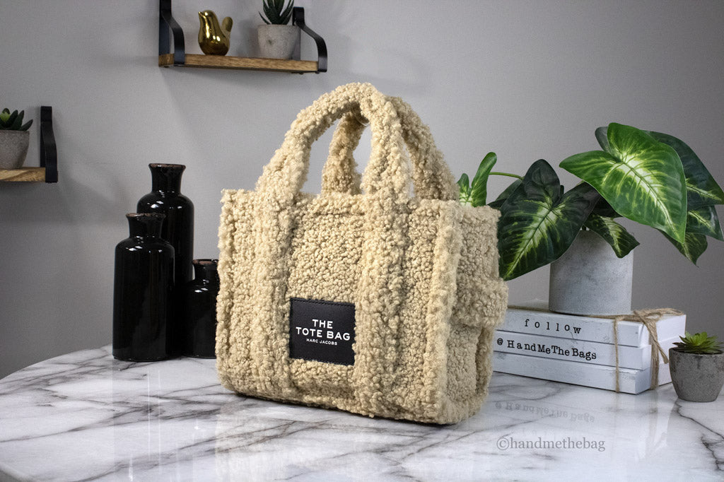 Marc Jacobs The Teddy Mini Beige Sherpa Tote Bag